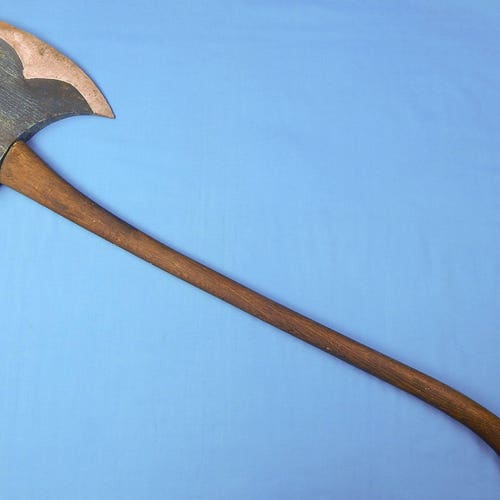 Vintage Custom Made Handmade Huge shops Large Wood Wooden Parade Axe Hatchet Military Wall Decor