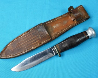 Vintage Old US Case XX Tested Hunting Knife w/ Sheath Gift for Hunter Gift for Him Gift for collector