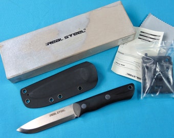 Bushcraft II Real Steel Hunting Knife w/ Scabbard Box Gift for Hunter Gift for Him Gift for collector