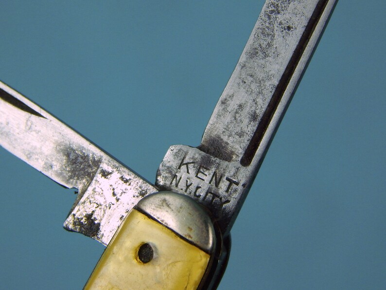 Vintage US Kent NY City 2 Blade Folding Pocket Knife Gift for Etsy