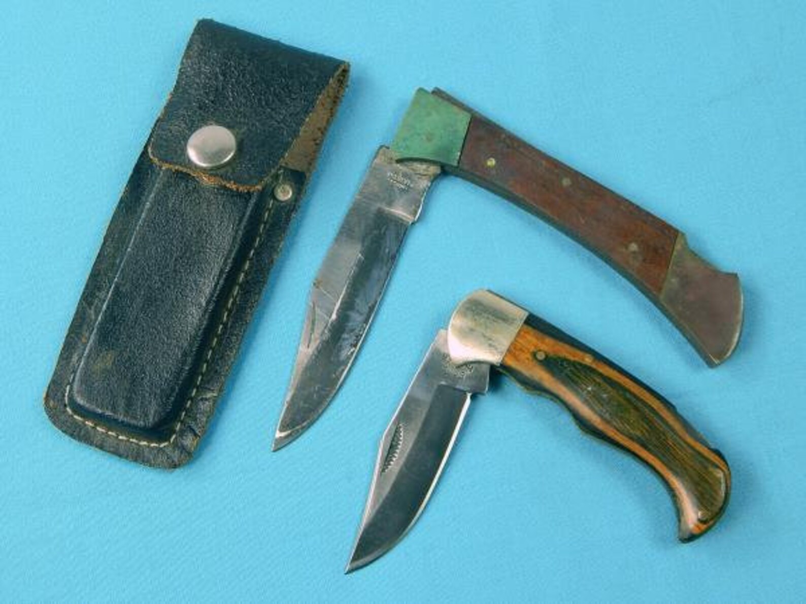 Vintage Set of 2 Folding Pocket Bear Hunter Knife Etsy