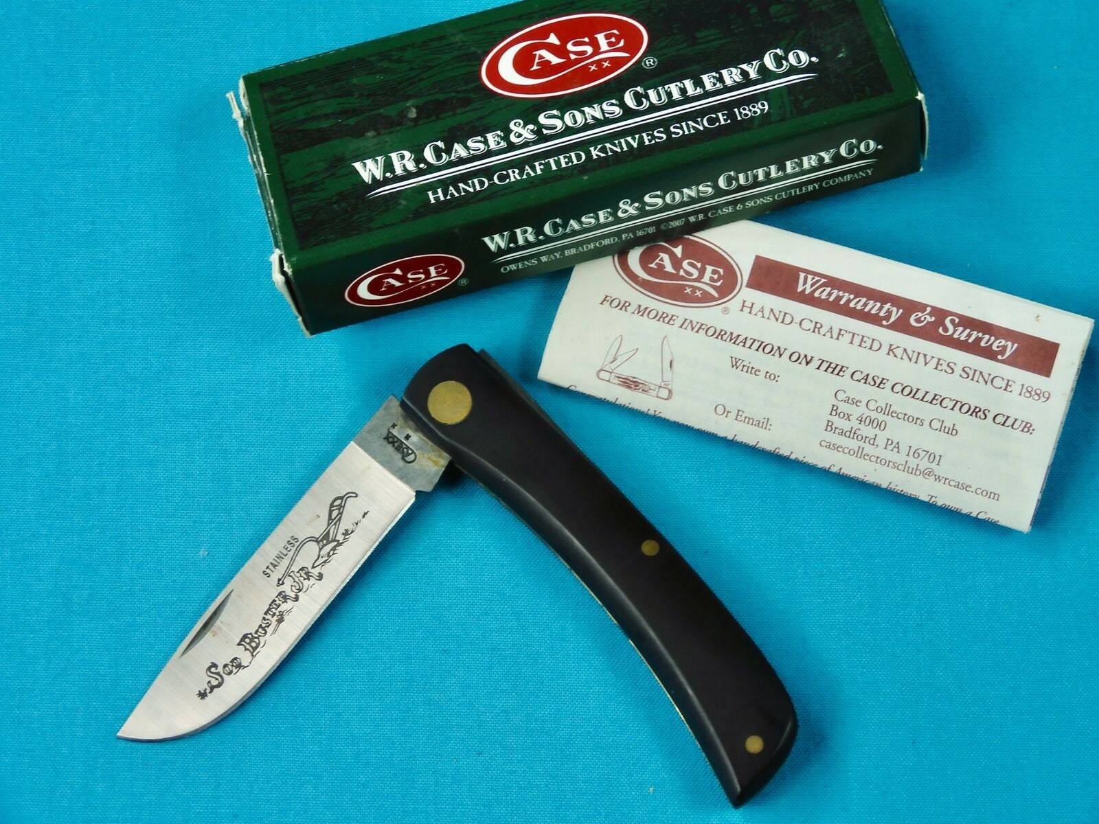 US 2009 Case XX Tested 2137 SS Sod Buster Black Folding Pocket Knife Gift  for Him Gift for Collector -  Israel