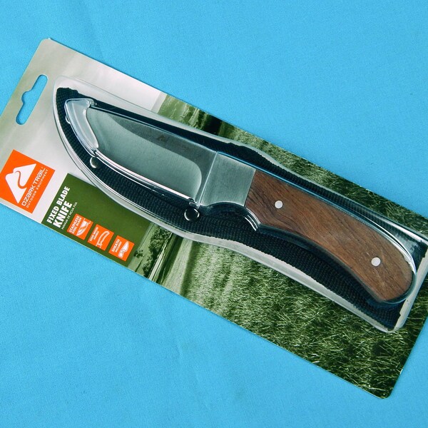 NEW Ozark Trail 3" Blade Hunting Knife & Sheath Camping Outdoors Gift for Him Gift for collector Outdoorsman gift