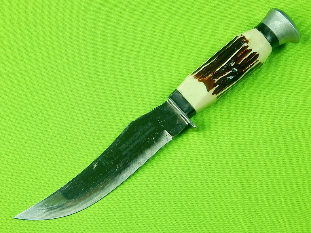 Vintage Old Brazil Brazilian Tramontina Hunting Knife Gift for Hunter