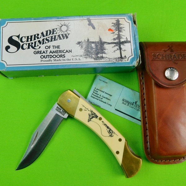 Vintage Schrade Folding Knife Etsy