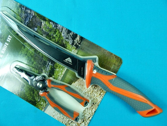 Ozark Trail Fishing Camping Fish Fillet Knife W/ Sheath & Pro Plier Tool Set  W/ Sheath Gift for Him Gift for Collector Outdoorsman Gift 