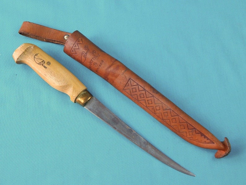 Vintage Finnish Finland Marttiini Fish Fishing Knife w/ Sheath Etsy