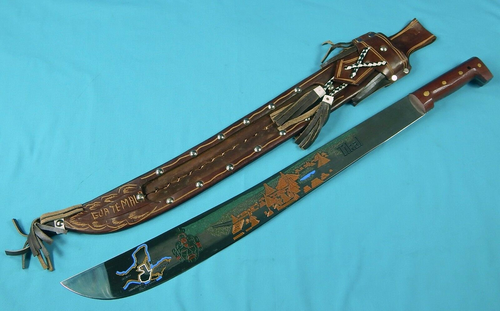 Passende George Bernard Badeværelse Vintage Mexican Mexico Tikal Imacasa Engraved Machete Sword - Etsy
