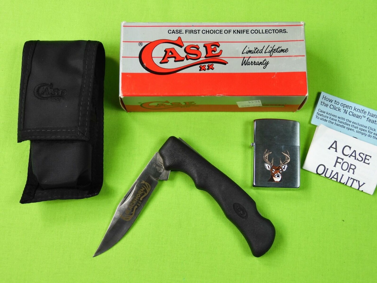 Case XX 2104L SAB SS Blackhorn Folding Pocket Knife & Zippo Etsy Ireland