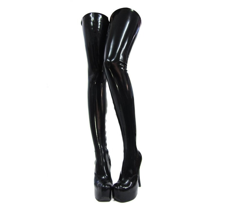 Latex Over the Knee Boots - Etsy