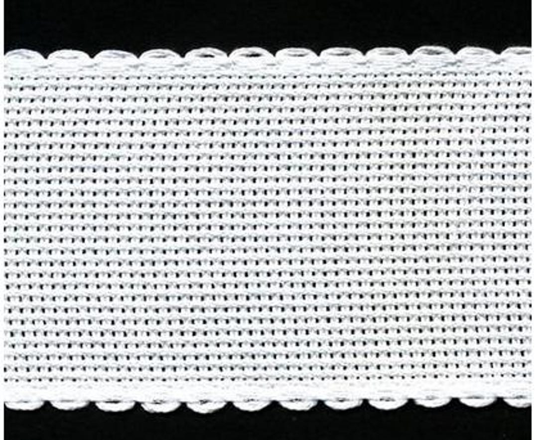 ZWEIGART Aida Cross Stitch Ribbon 14 Ct White With White Border 5 Cm ...