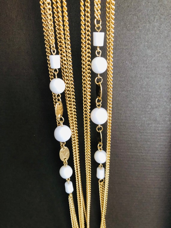 Vintage 1960/'s Charming Gold Chain Collar Necklace