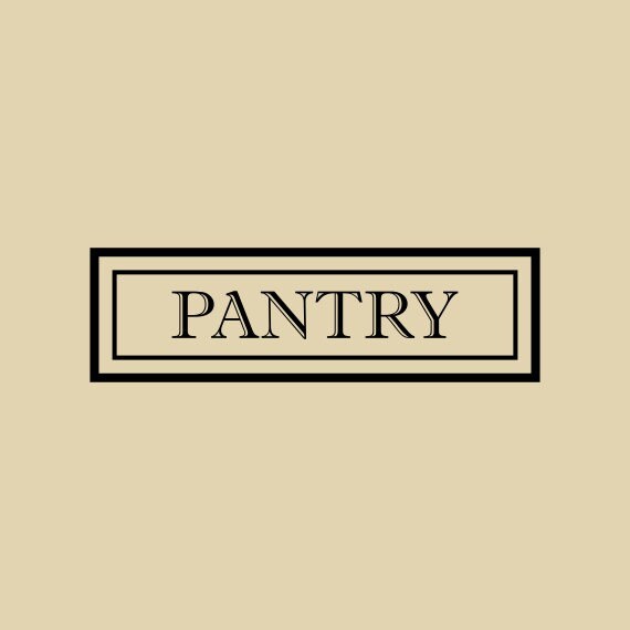 Pantry Wall Decal With Rectangle Border Pantry Glass Door Etsy