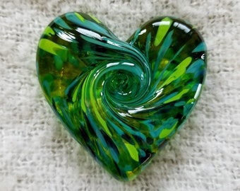 Heart - Teal with Lime