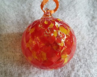 Light Catcher Ornament - Red with Yellow