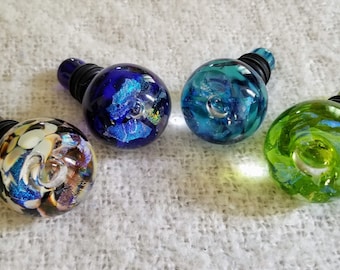Wine Bottle Stopper - Brown, Cobalt Blue, Teal, or Green