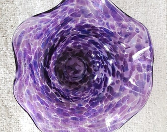 6.5 Inch Wavy Bowl - Purple or Wisteria