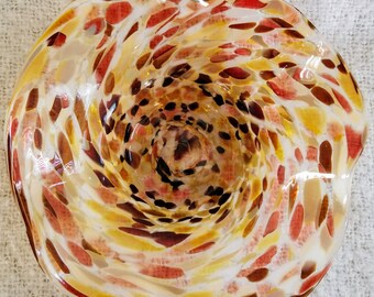 6.5 Inch Wavy Bowl - Earthy Brown