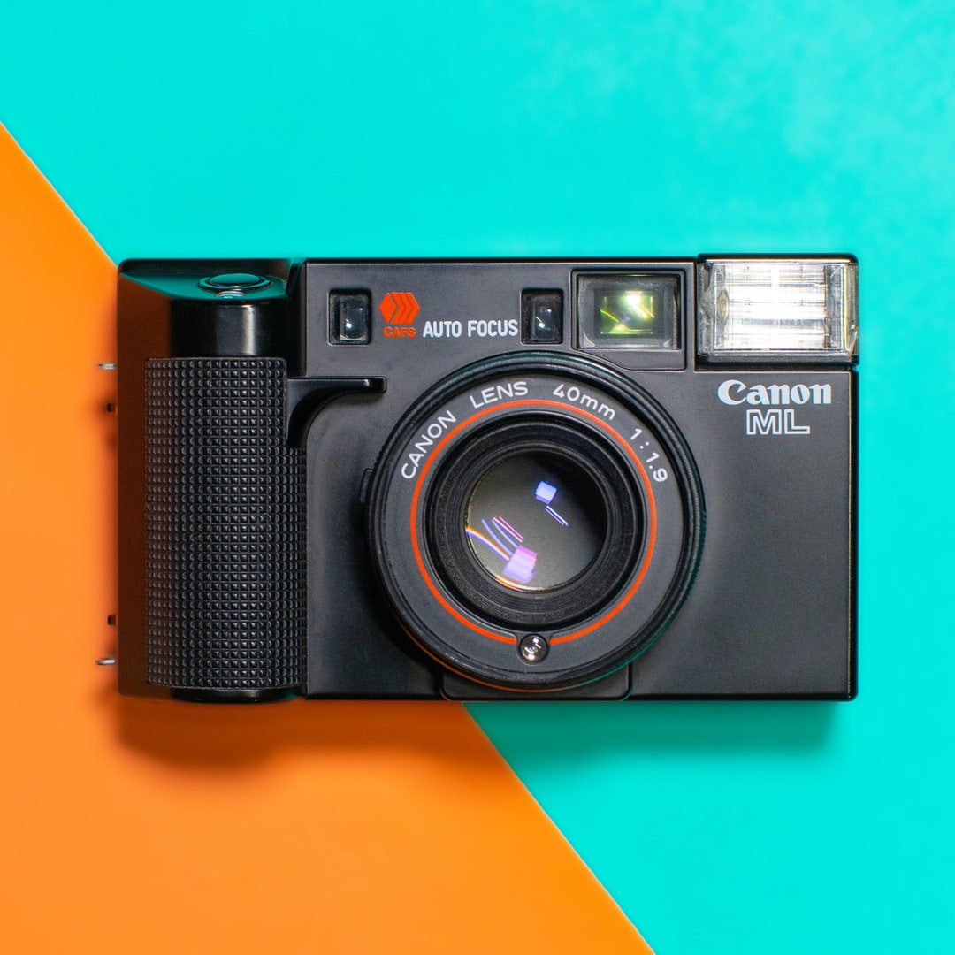 Canon AF35ML Super Sure Shot Point and Shoot 35mm Film Camera With Canon 40mm 11.9 Prime Lens