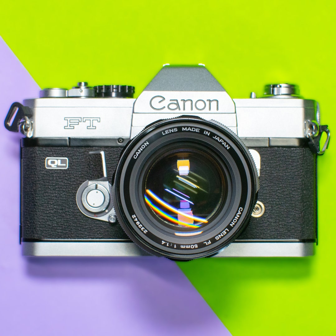 Canon FT QL 35mm Film Camera With Canon FL 50mm 11.4 Prime Lens