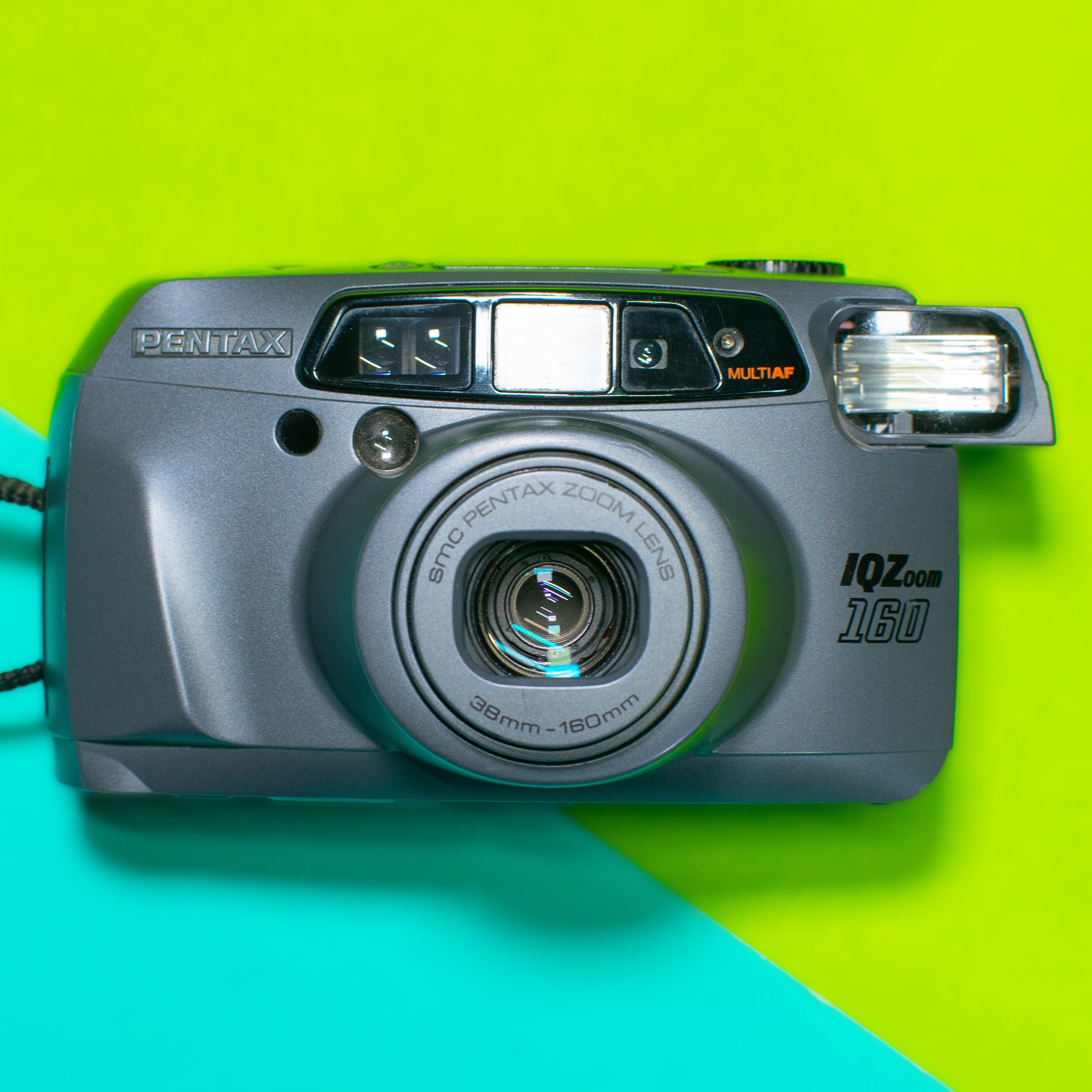 Pentax Iqzoom 160 Point and Shoot 35mm Film Camera With Pentax 38
