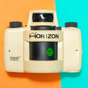 Horizon Kompakt Panoramic Point and Shoot 35mm Film Camera with 28mm Wide Angle Prime Lens - Professionally Tested / Working