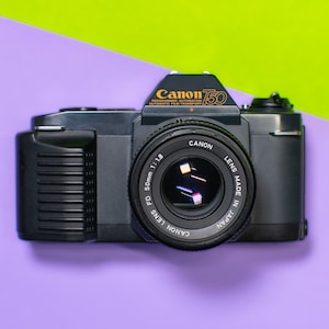 canon t50　　カメラ 動作確認済】キヤノンT50 （4点セット） 一眼レフフィルムカメラ
