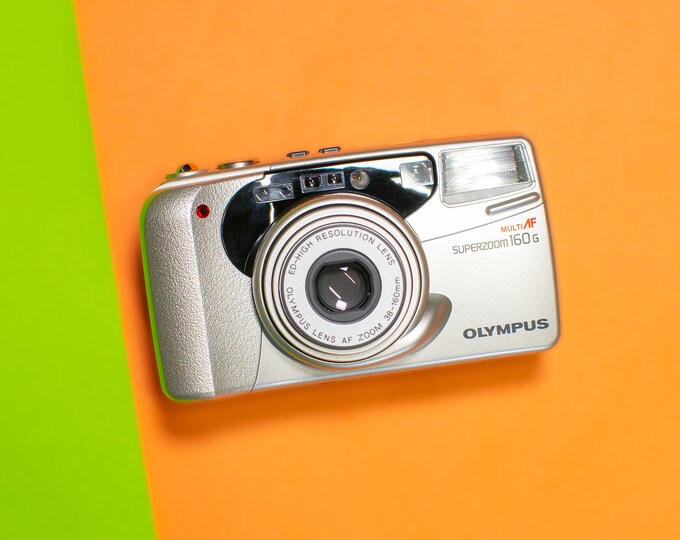 Olympus Superzoom 160G Point and Shoot 35mm Film Camera With Olympus 38