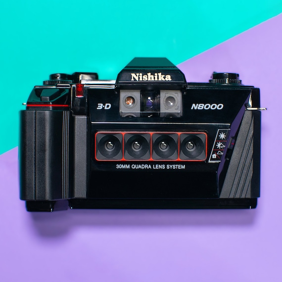Nishika N8000 3D Point and Shoot 35mm Film Camera With Nishika N8000 3D Point and Shoot 35mm Film Camera With