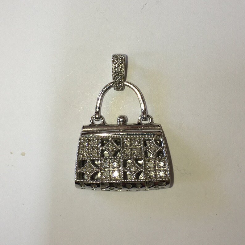 white gold purse