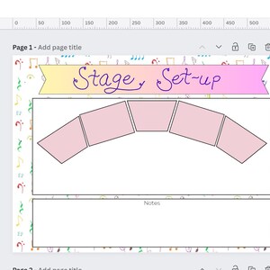 Stage Set-up Karte