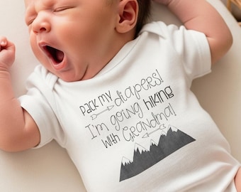 Wandern Body®, Pack Meine Windeln, ich gehe Wandern, Baby-Dusche-Geschenk, Wandern Baby Geschenk, Oma Baby Geschenk, Neugeborenen Geschenk, Baby Boy Geschenk, Camping