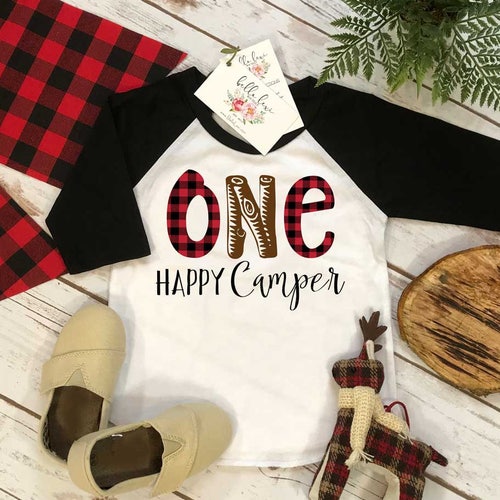 buffalo plaid first birthday shirt