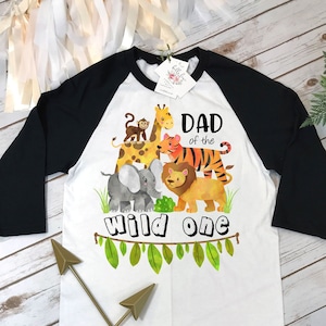 Dad of the Wild One, Wild One Party, Daddy and Me shirts, Jungle Birthday, Safari Birthday, Wild One theme, Mom Shirts, Wild One Birthday, image 1