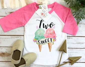 2 Scoops of Fun, TWO SWEET, Ice Cream Birthday, 2nd Birthday, Ice Cream party, Ice Cream Theme, Girl Birthday, Birthday Shirt, Girl Party
