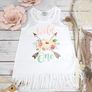 First Birthday, Wild One, Girl Birthday Dress, Mint Peach Birthday, 1st Birthday, Fringe Birthday Dress, Boho Birthday, Girl Birthday Shirt