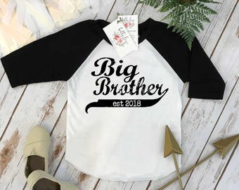 Big Brother Shirt, Brother Baseball Shirt, Brothers Shirts, Big Brother Onesie®, Promoted to Big Brother, Brothers tees, Big Brother Reveal