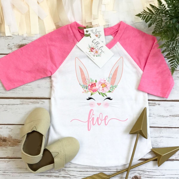 Fifth Birthday, Some Bunny is Five, Bunny Birthday shirt, Custom Birthday, Five Bunny, Easter Shirt, 5th Birthday, Girl Birthday Shirt, 5th