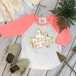 Two Wild Birthday, Two Wild Party, Zoo Birthday, Safari Birthday, 2nd Birthday, Elephant Birthday, Girl Birthday SHIRT,Second Birthday Shirt