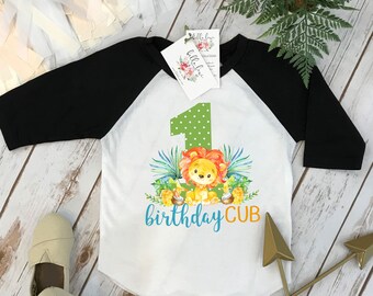 Safari Birthday Shirt, Jungle Birthday, 1st Birthday shirt, Safari Party, Zoo Party, Animal Party Shirt, Birthday Cub, Zoo Birthday set,Lion