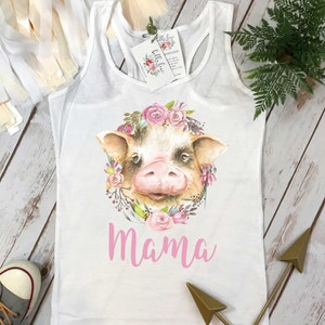 Mama Pig, With an Oink and a Moo, Farm Birthday, Piggy Birthday, Pig Shirt, Pig Mama, Pig Farmer, Cute Pig Theme, Pig Party, Piggy Shirts