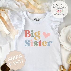 Big Sister Reveal, Kids Announcement Shirt, Big Sister Gift, Pregnancy Reveal, Sister Reveal, Siblings Shirt, Big Sister Shirt, Sister Tee
