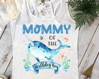 Under the Sea Party, Narwhal Birthday shirt, 1st Birthday, Ocean Party, Shark Birthday, Ofishally One, Mommy of the Birthday Boy, ONEder Sea