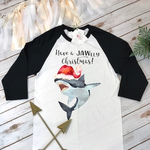 クリスマス シャツ、サメ シャツ、楽しいクリスマスを、面白いクリスマス T シャツ、クリスマス サメ、サメ T シャツ、クリスマス パーティー シャツ、サメのテーマ