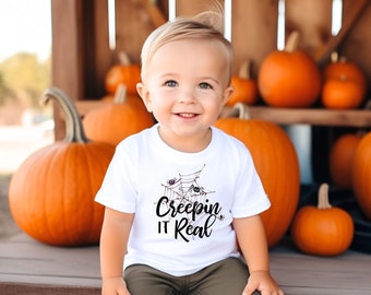 Halloween Onesie®, Creepin it Real, Funny Halloween Shirt, First Halloween, Spider Shirt, First Halloween, 1st Halloween,Spider Baby,Spiders