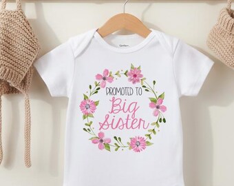 Big SISTER Shirt, Promoted to Big Sister, Big Sister Onesie®, Pregnancy Reveal, Baby Announcement, Big Sister To Be, Big Sister Reveal Shirt