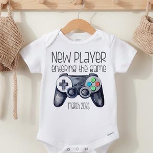 Gamer Onesie®, Pregnancy Reveal, Gamer Dad, Baby Announcement, Gaming Daddy shirt, Player Has Entered The Game, Player 3 Bodysuit,Game Baby