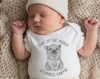 Baby Shower Gift, This little Piggy, Country Baby, Farm Baby, Boy Gift, Pig Onesie®, Farm Baby Gift, Newborn Gift, Pig Theme,New to the Herd