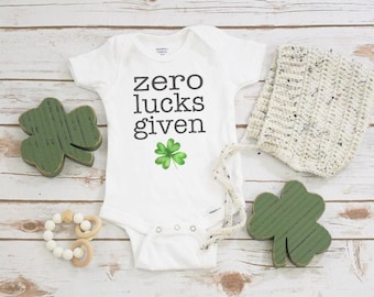 St. Patrick's Day Onesie®, Zero Lucks Given, First St. Patty's Day, Baby Shamrock Shirt, St Patricks Day Shirt, Baby Shower Gift, March Baby