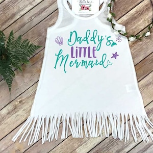 Little Mermaid, Daddys Little Mermaid, Mermaid Baby Shirt, Beach Baby, Summer Baby Dress, Baby Shower Gift, Mermaid Party, Mermaid Shirt image 1
